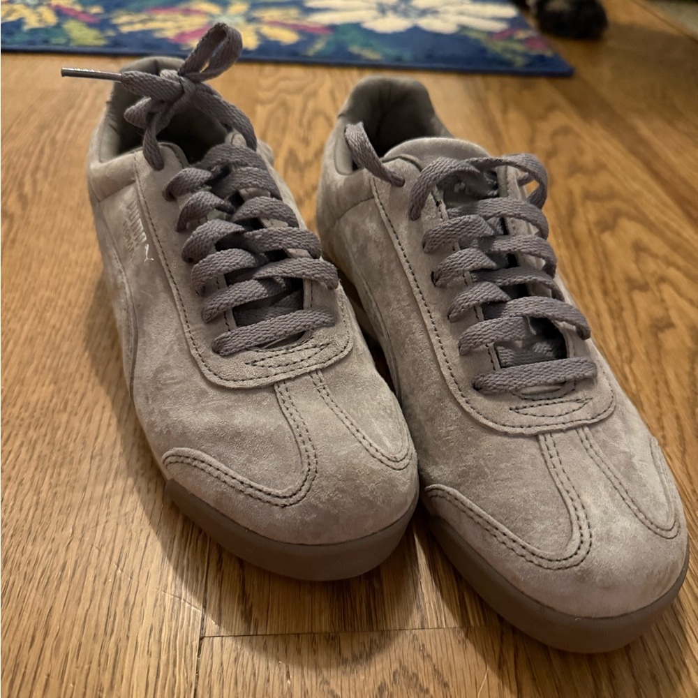 Puma Gray Suede Women's Sneakers